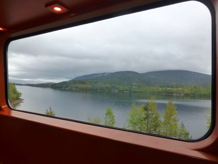 Udsigten fra legerummet i toget mellem Bergen og Oslo