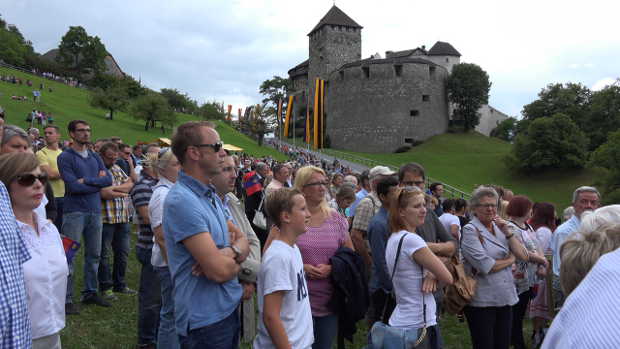 Alle gæsterne i fyrstens slot i Liechtenstein 
